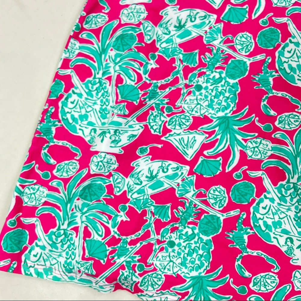 Lilly Pulitzer scorpion bowl tropical tiki bar pineapple dress. L - Picture 6 of 9